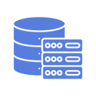 Simplified server and database graphic